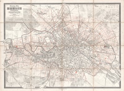 Situationsplan von Berlin mit dem Weichbild und Charlottenburg, neu aufgenommen und gezeichnet von Sineck von T. Sineck